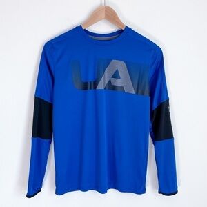 Under Armour Boy's Kids Blue Athletic Long Sleeve Shirt